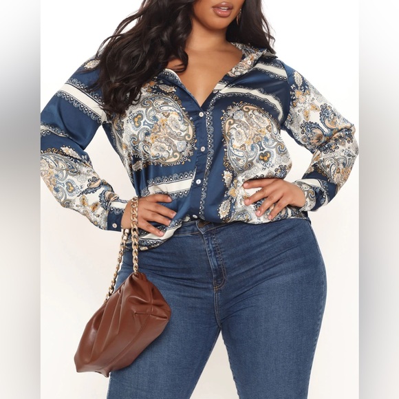 Posh And Deluxe Satin Shirt Fashion Nova - Picture 5 of 12